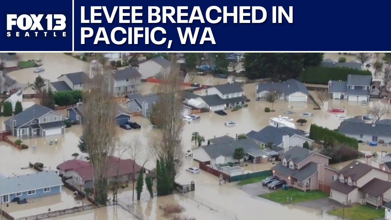 Levee breach floods homes in Pacific, WA, evacuations issued | FOX 13 Seattle