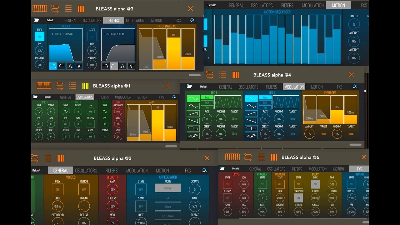 BLEASS Alpha - Versatile Polyphonic Synth - Pre-Release Demo - iPad Live
