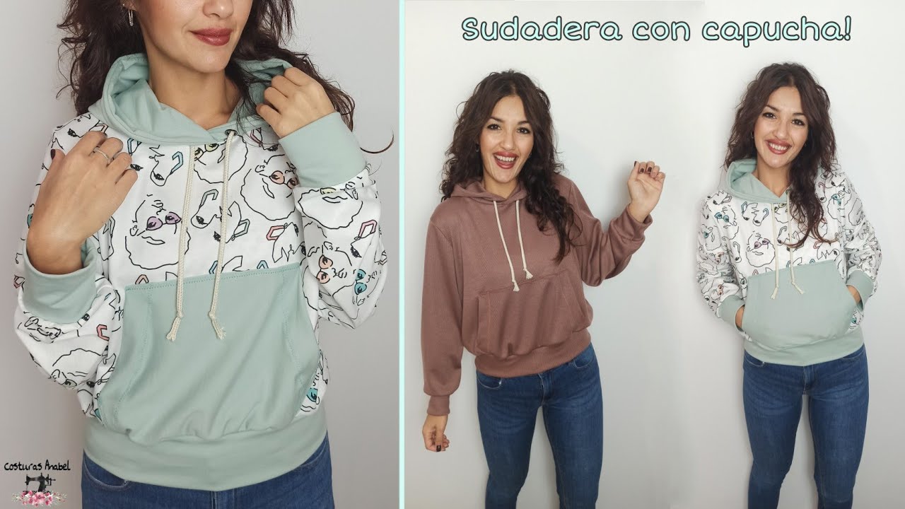 Como hacer una sudadera 😊| Sudadera con capucha 🧵| Corte y confecci&oacute;n ✂️