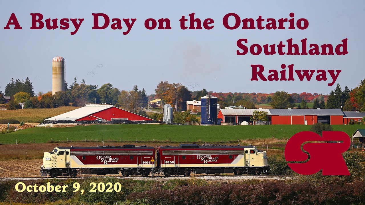 A Busy Day on the Ontario Southland Railway - October 9, 2020