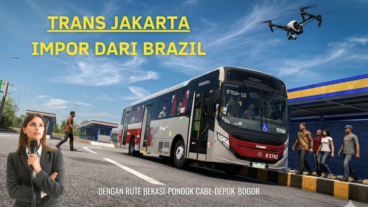 ets 2 | test drive trans jakarta yg baru di import dari negara brazil 🇧🇷