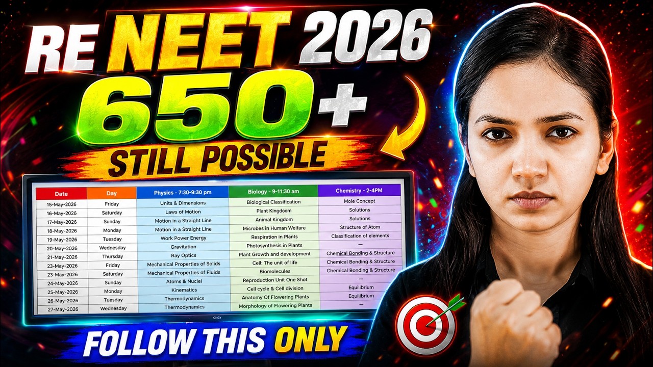🔥Alert !! 200 Se 650+ in RE-NEET 2026 🔥 | Bas Aise Padhlo Ab | Full Study Planner