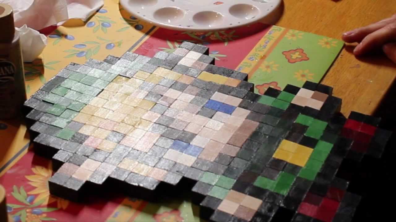 Link Wood Wall Pixel Art - DIY