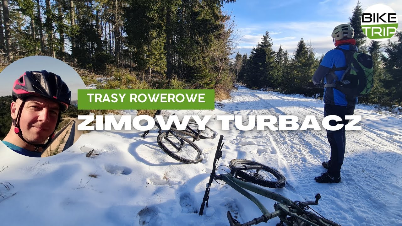 Turbacz na rowerze w zimowej scenerii. Najlepsza trasa rowerowa w Gorcach?