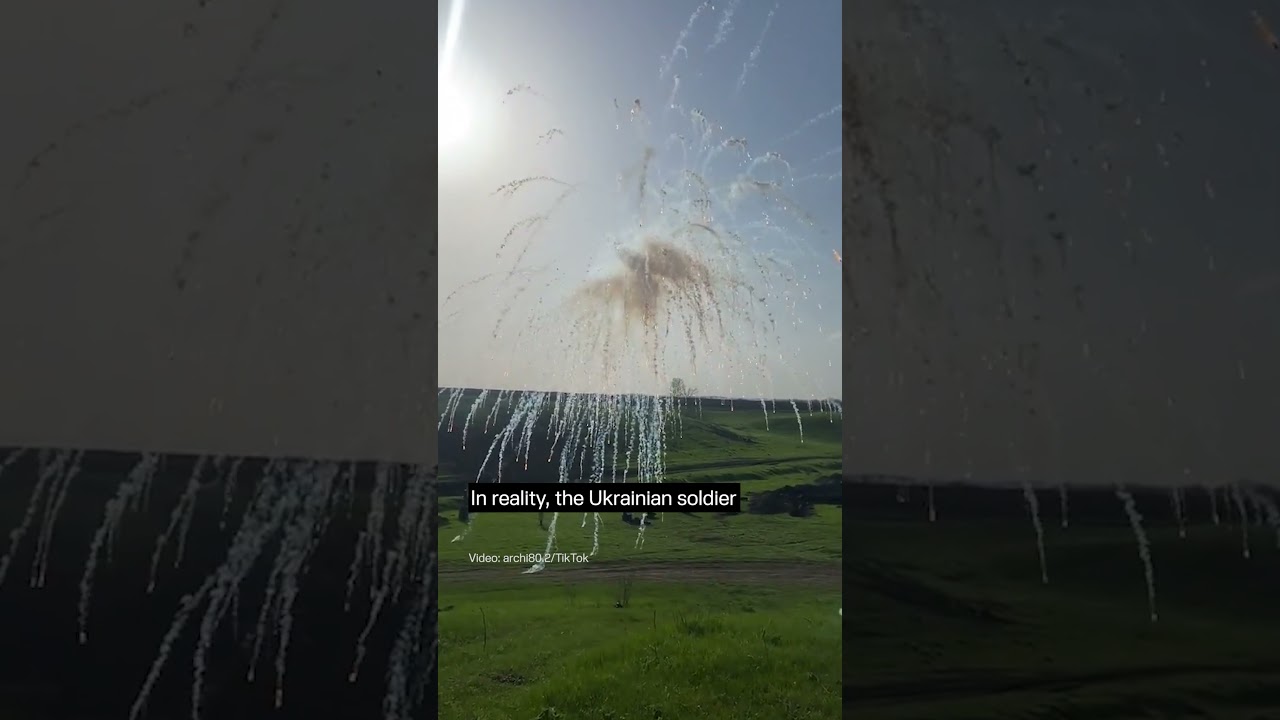 Ukrainian Soldier Throws a Smoke Grenade #warinukraine