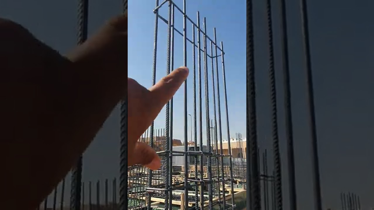 استلام تسليح القواعد ورقاب الاعمدة حسب الكود