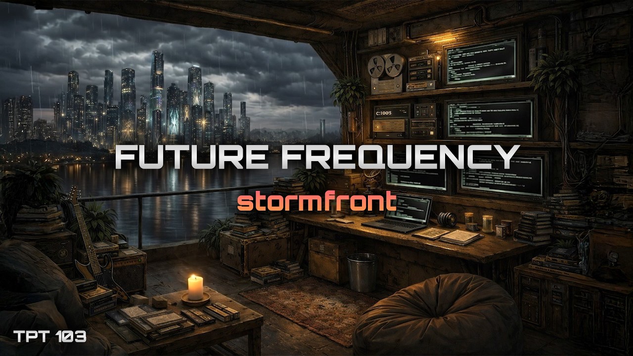 Storm Front – 3 Hour Dark Synthwave Ambient Rain for Deep Focus | Test Pattern Transmission 103
