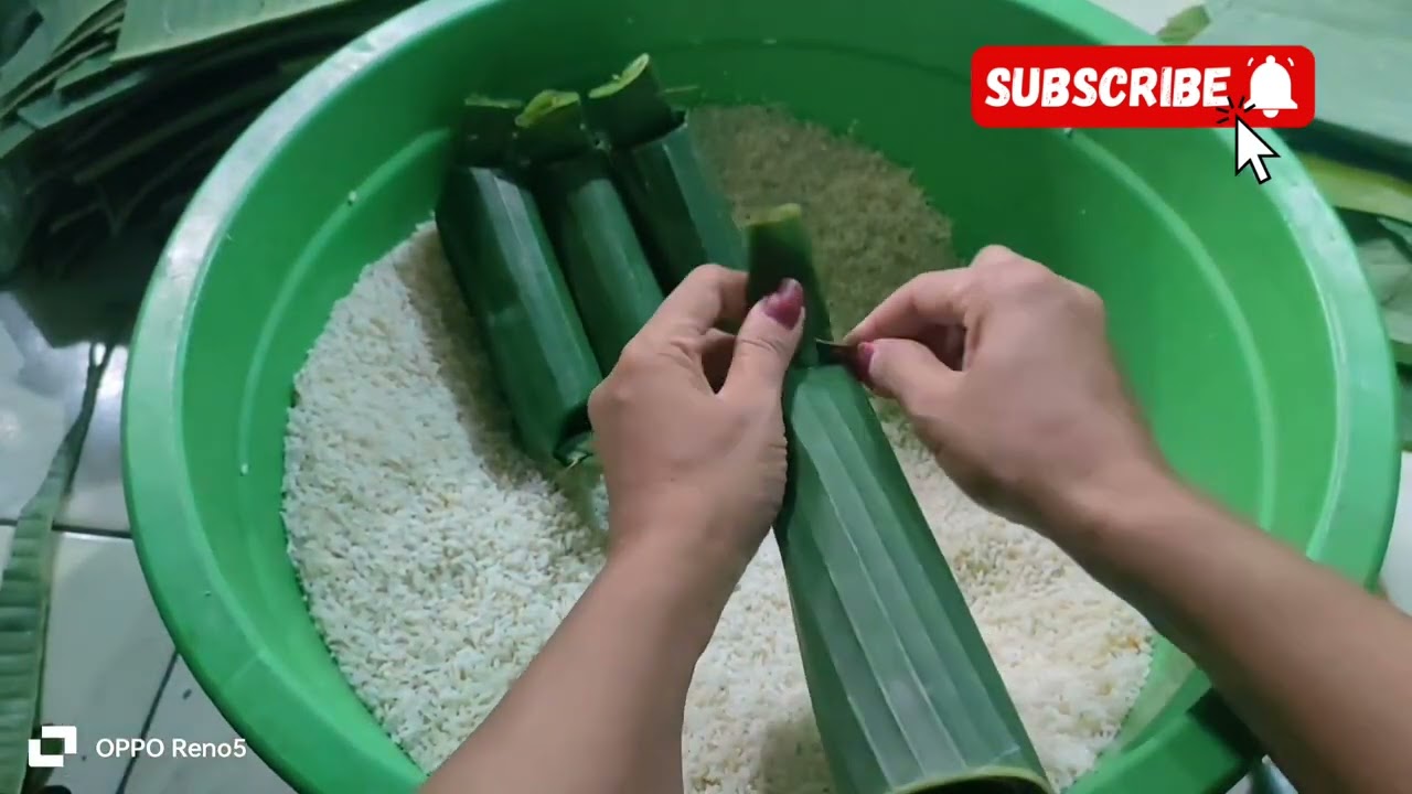 Tutorial bikin lontong dengan dua cara praktis ukuran sama tampilannya bagus dan rapi