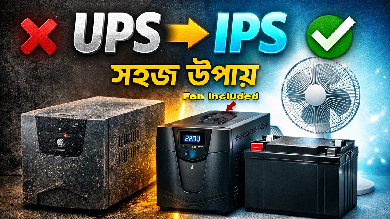 পুরোনো UPS দিয়ে শক্তিশালী IPS বানান | Home IPS Making from Old UPS