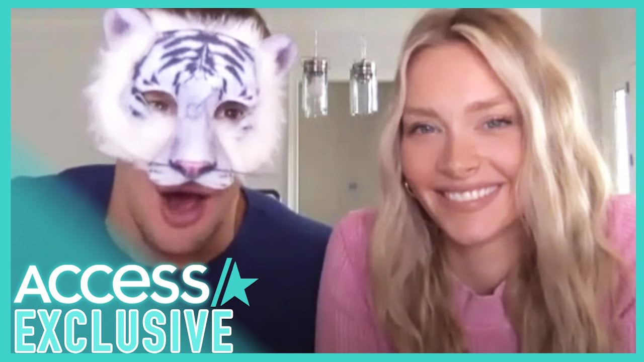Rob Gronkowski Rocks Tiny White Tiger Mask in Quarantine
