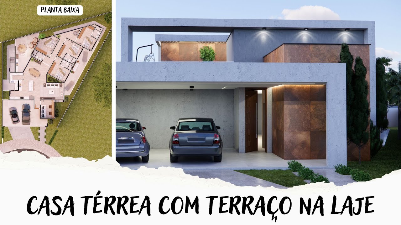 RESIDÊNCIA TÉRREA COM VISTA E TERRAÇO NA LAJE