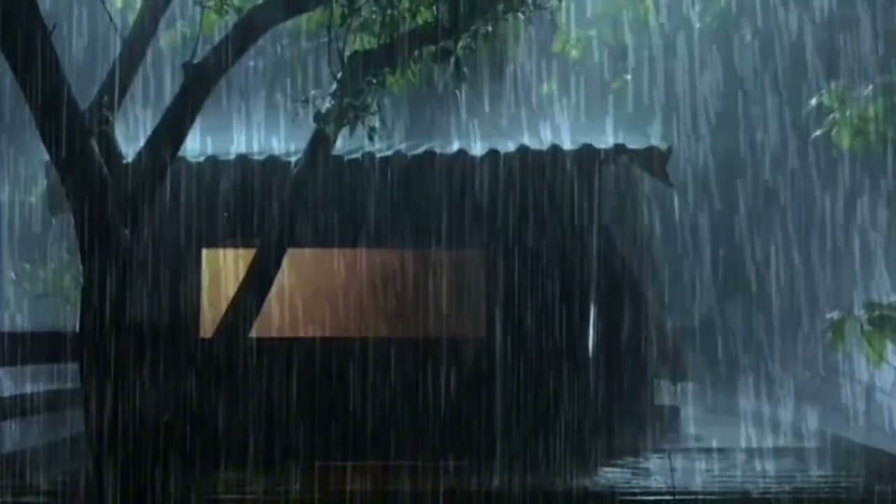 Strong Night Rain Sounds for Deep Sleep | No Thunder(3 Hours)