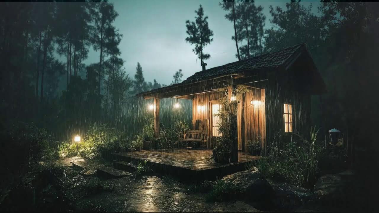 Sleep in 3 Minutes with Rain Sounds at Night | Relaxing Rainstorm for Study & Meditation