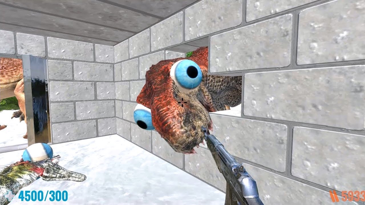 Survive in the Icelands with Big Eyes Dinosaurs. FPS Perspective! ARBS