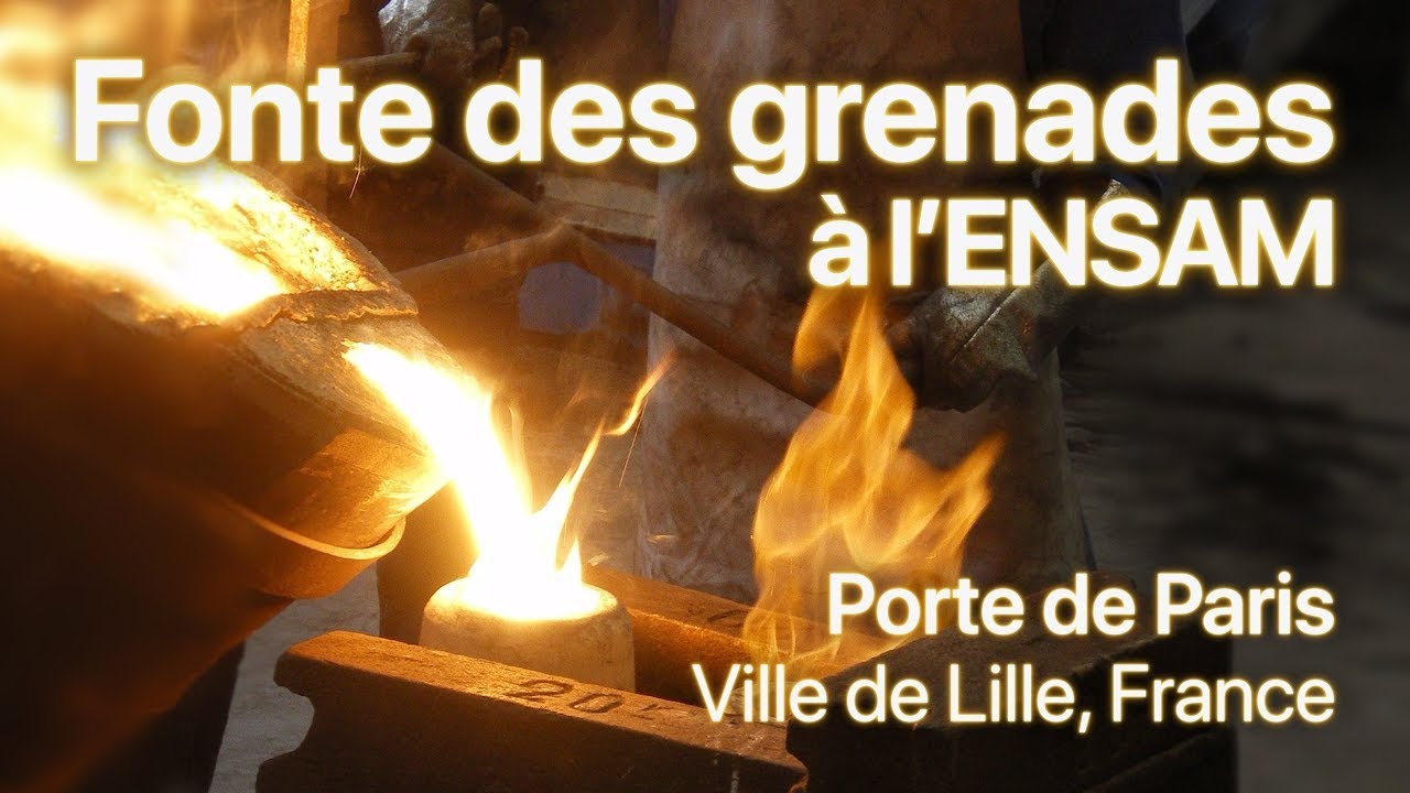 Fonte des grenades de la porte de Paris à l’ENSAM Lille