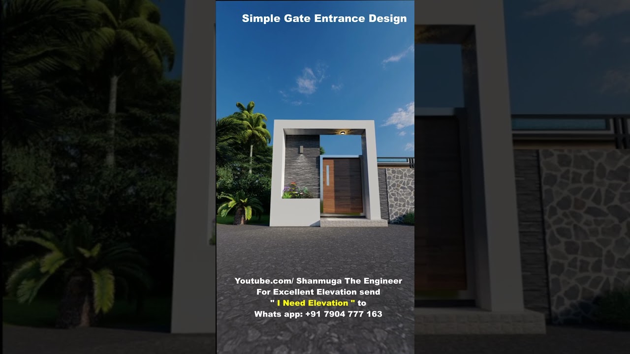 Simple Gate Entrance Design #elevationdesign #shorts #architecture