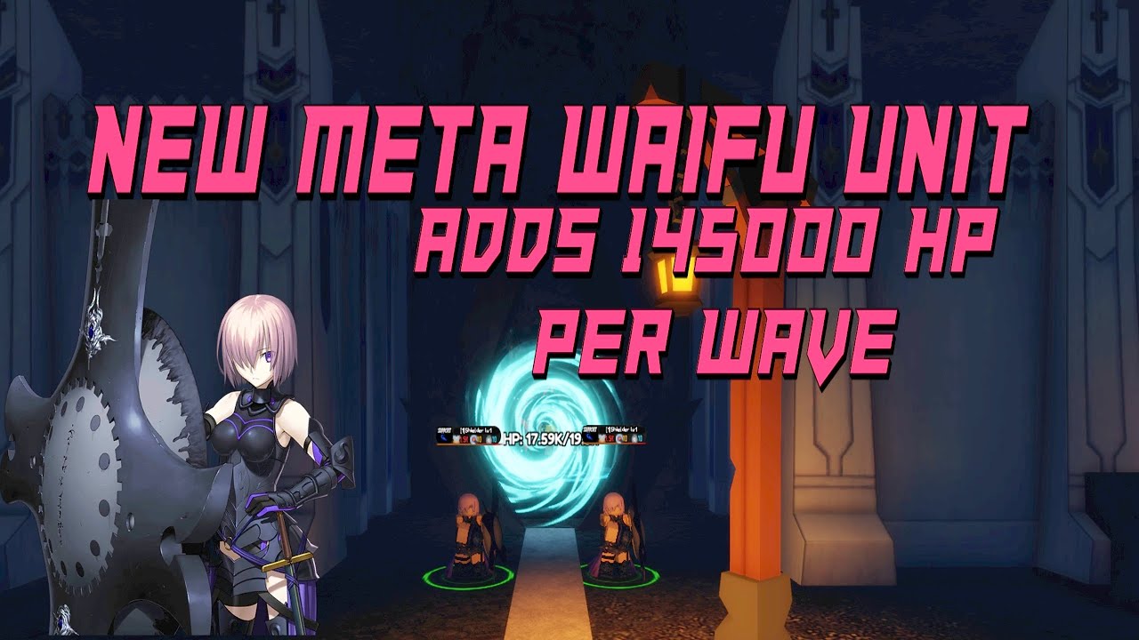 NEW META WAIFU UNIT!!! SHIELDER FROM FATE SHOWCASE 145000 HP PER WAVE