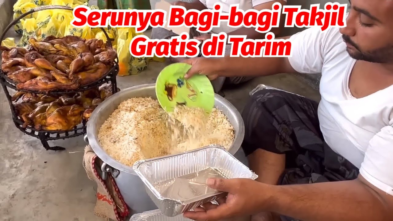 Keseruan Bagi-bagi Takjil untuk Orang Tarim ‼️😂