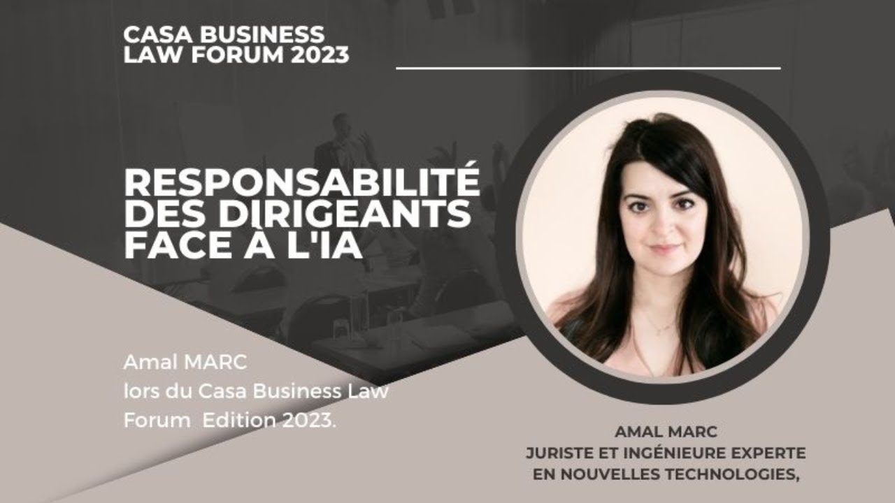 CBLF 2023 - Amal MARC : Responsabilité des dirigeants face à l'IA