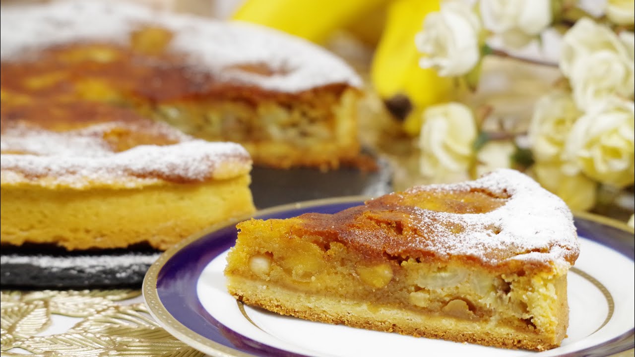 キャラメルバナナナッツタルト　caramel bananas nuts taart　１８cmタルト型１台分