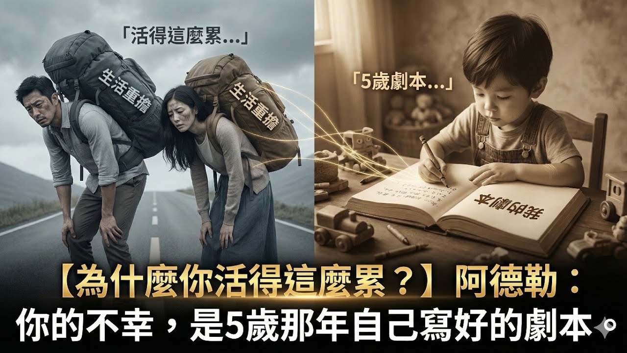 為什麼你活得這麼累？阿德勒：你的不幸，是5歲那年自己寫好的劇本。