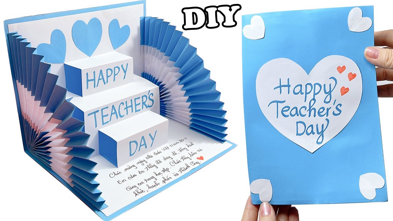 DIY-Teacher's Day Card / Làm thiệp 3D tặng THẦY CÔ ngày 20/11/ Liam Channel