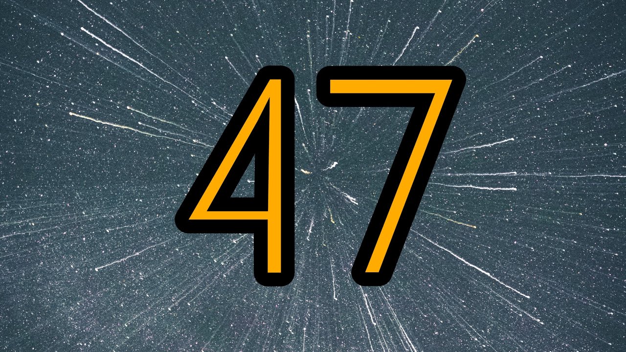 47 Second Timer ⏰ | Bright big yellow numbers and relaxing background music