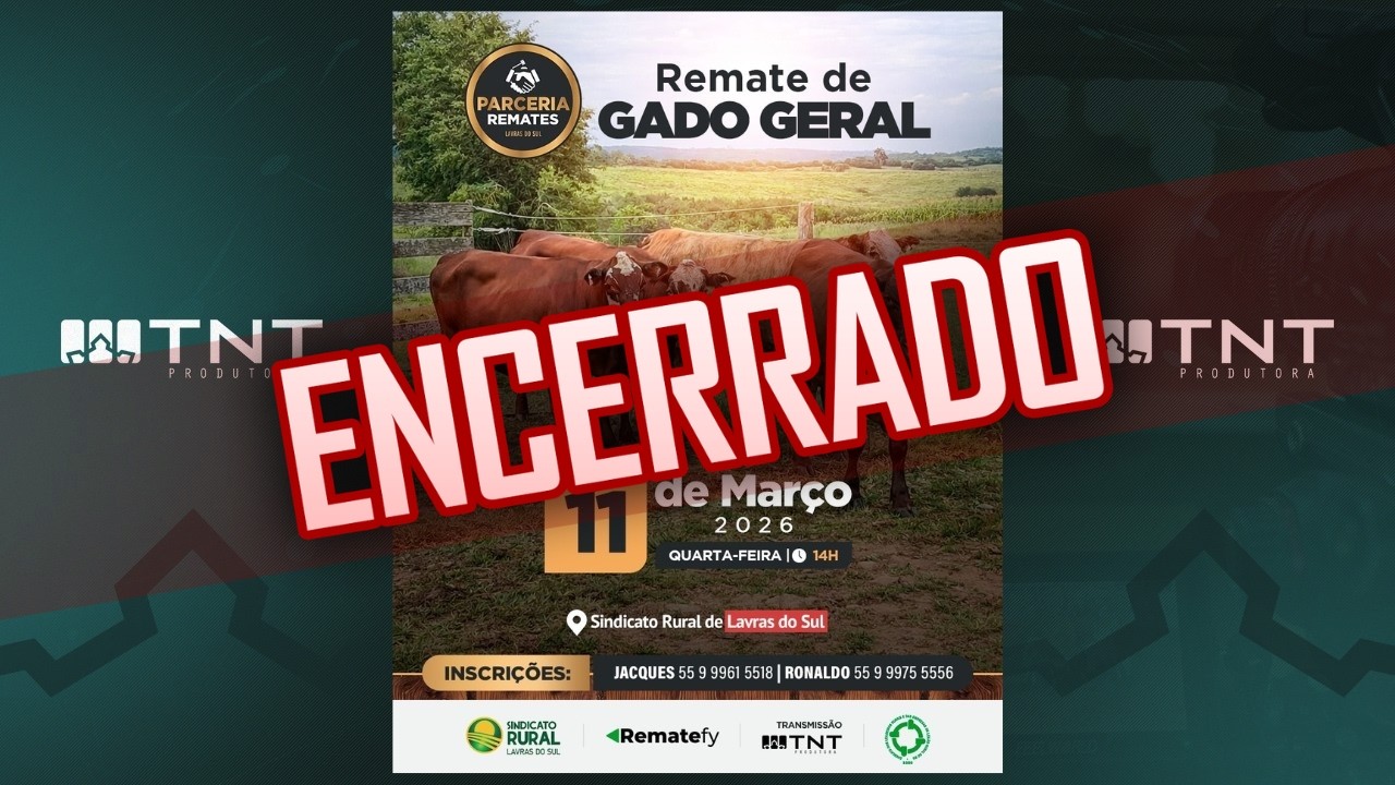 11/03 - Gado Geral Parceria Remates | 14h