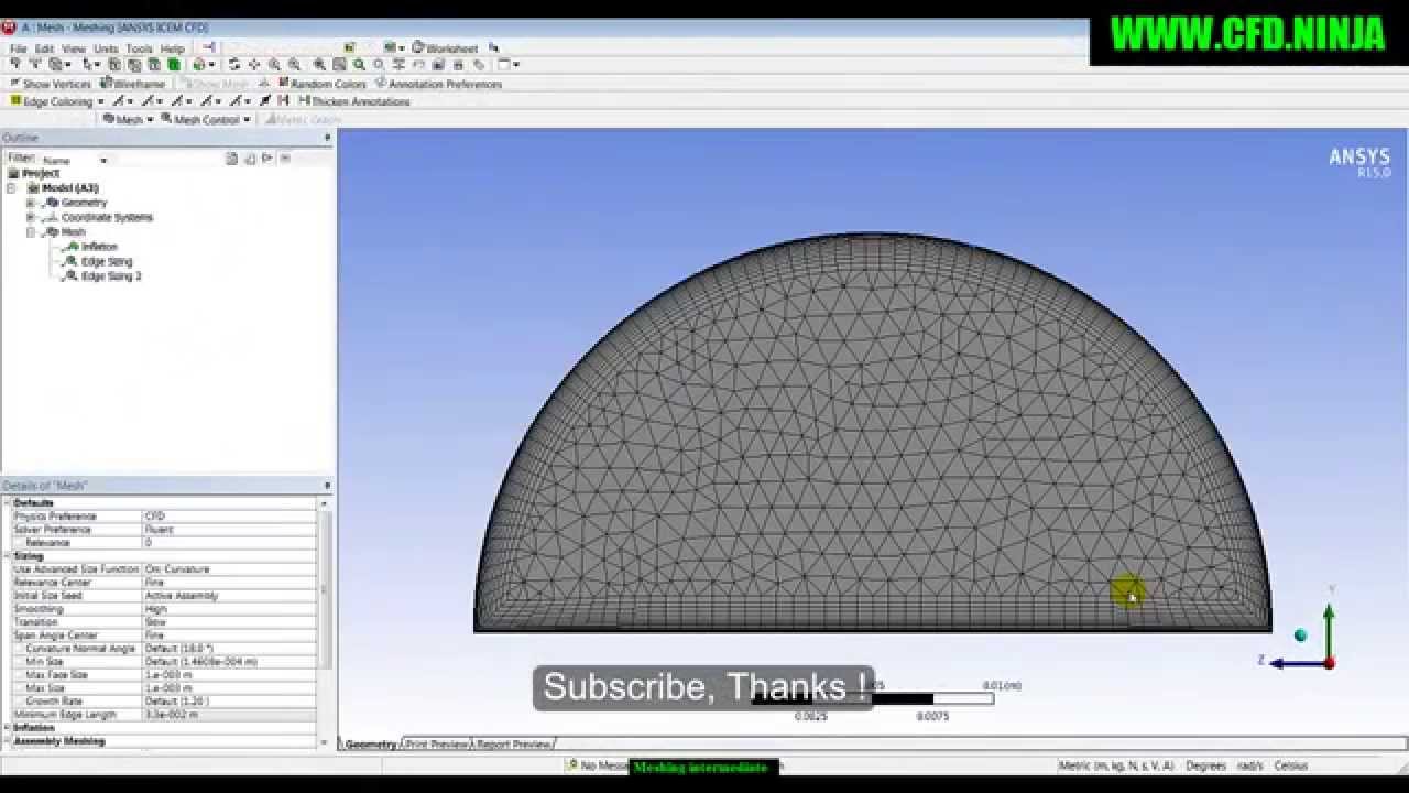 ✅ ANSYS MESHING - Inflation - Intermediate Tutorial 1