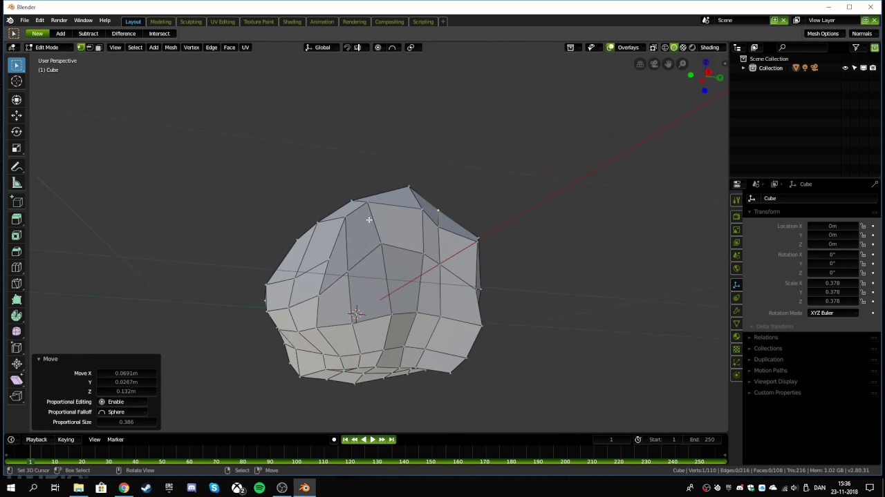 Blender 2.8 - How to Create Lowpoly Assets - Modelling a Rock