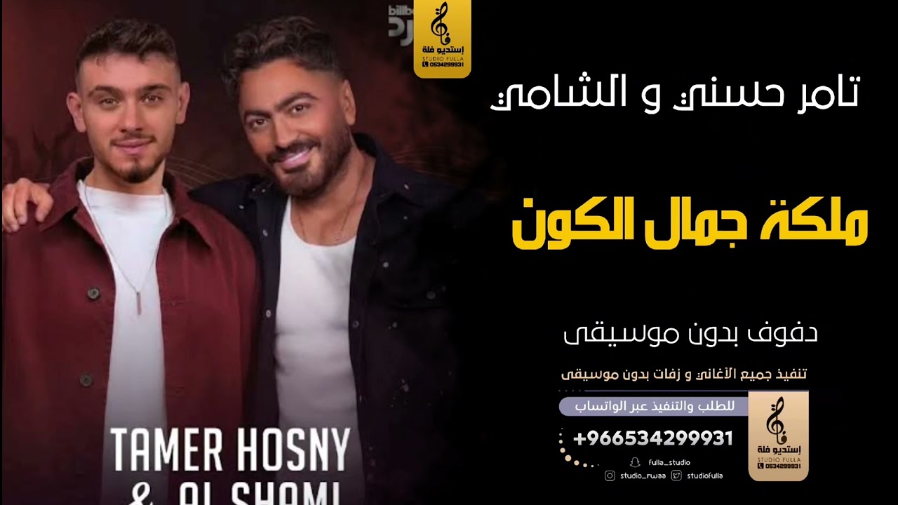 ملكة جمال الكون بدون موسيقى دفوف-تامر حسني والشامي- اغاني بدون موسيقى دف