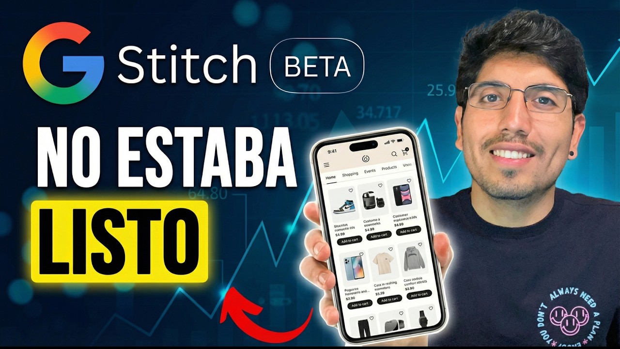 🤯 Google Stitch DESTRUYE las agencias de diseño (Crea maquetas de apps para clientes en 5 minutos)
