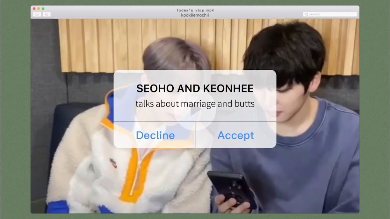 [ENG] Seoho and Keonhee talks about marriage and butts (ft. keonhee incident)