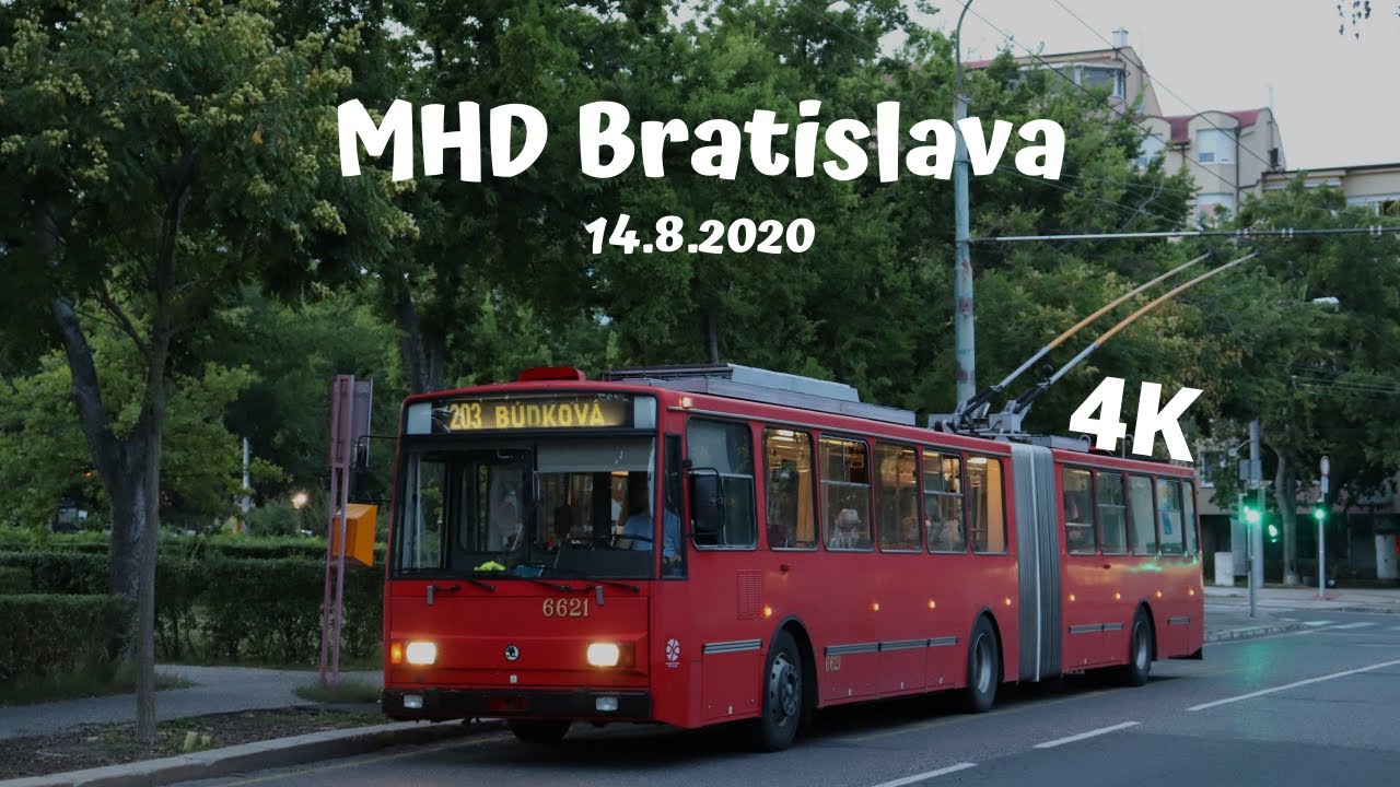 4K | [Bratislava] MHD Bratislava 14.8.2020 | Električky, trolejbusy, autobusy