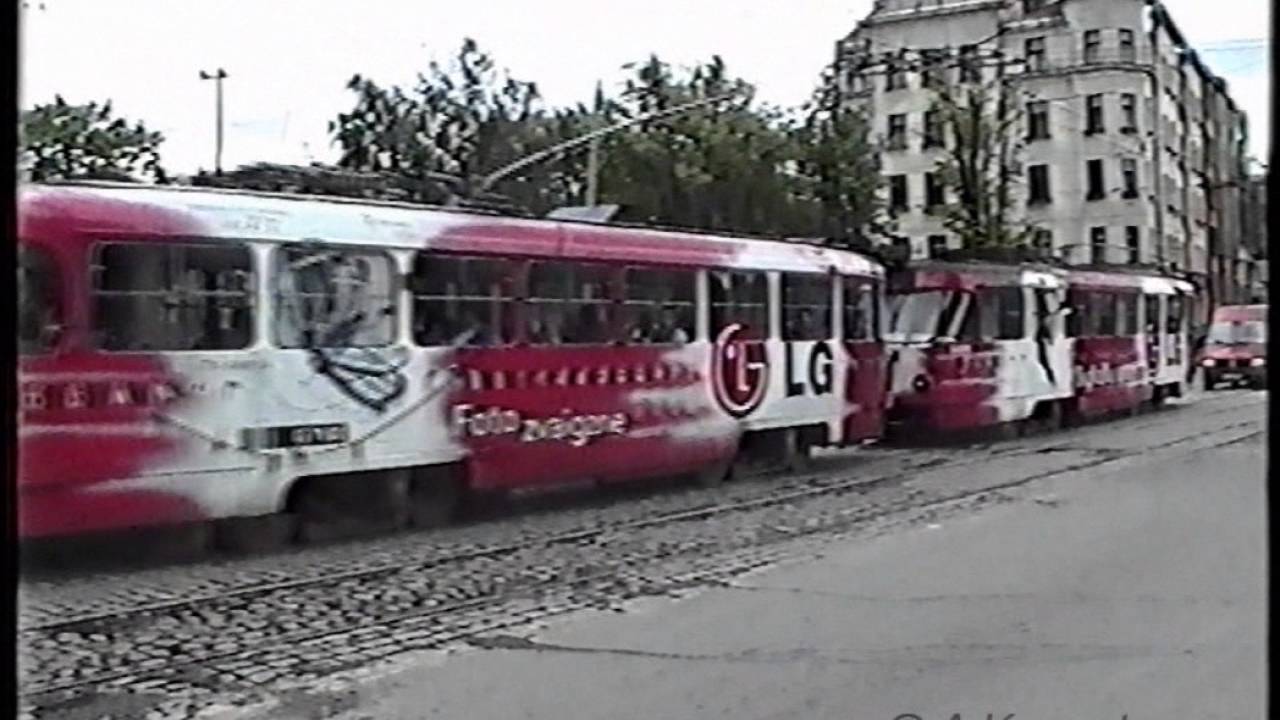 2004. Public transport in Riga.