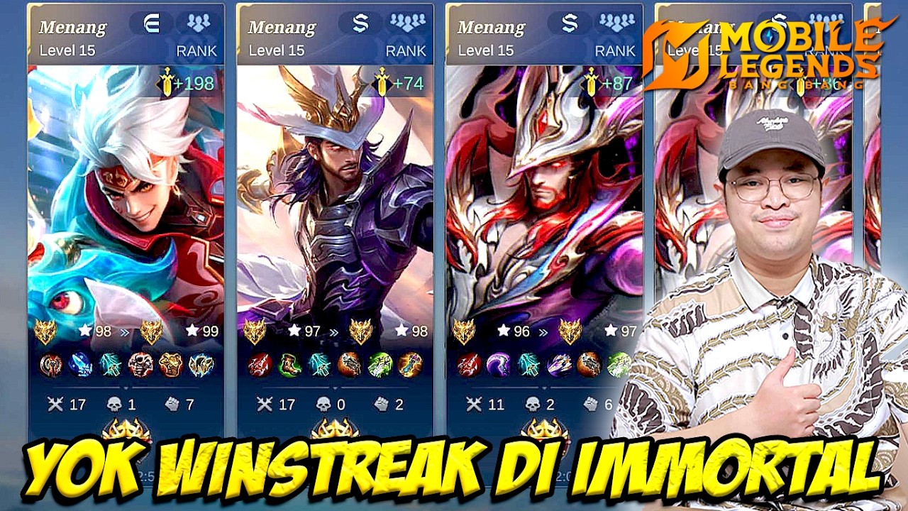 🔴 LIVE PUSH RANK YOK BISA WINSTREAK DI IMMORTAL❗MABAR VIP❗LIVE STREAM MOBILE LEGEND