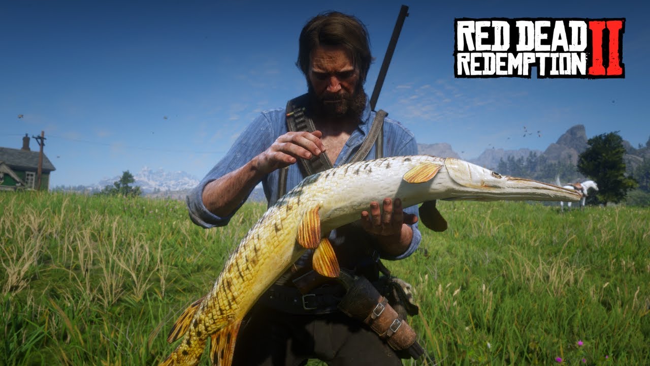 СНАЧАЛА ОХОТА НА ЛЕГЕНДАРНУЮ РЫБУ, НЕТ!! Сюжетный режим RDR2