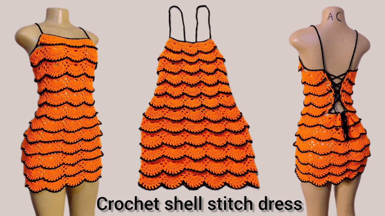 How to Crochet Shell Stitch Dress/Beginner Friendly Detailed Tutorial