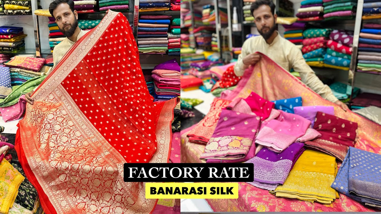 5000 वाला 1000 में 🔥🔥 Banarasi Silk Saree Factory Rate Shahnaz Selection Banaras