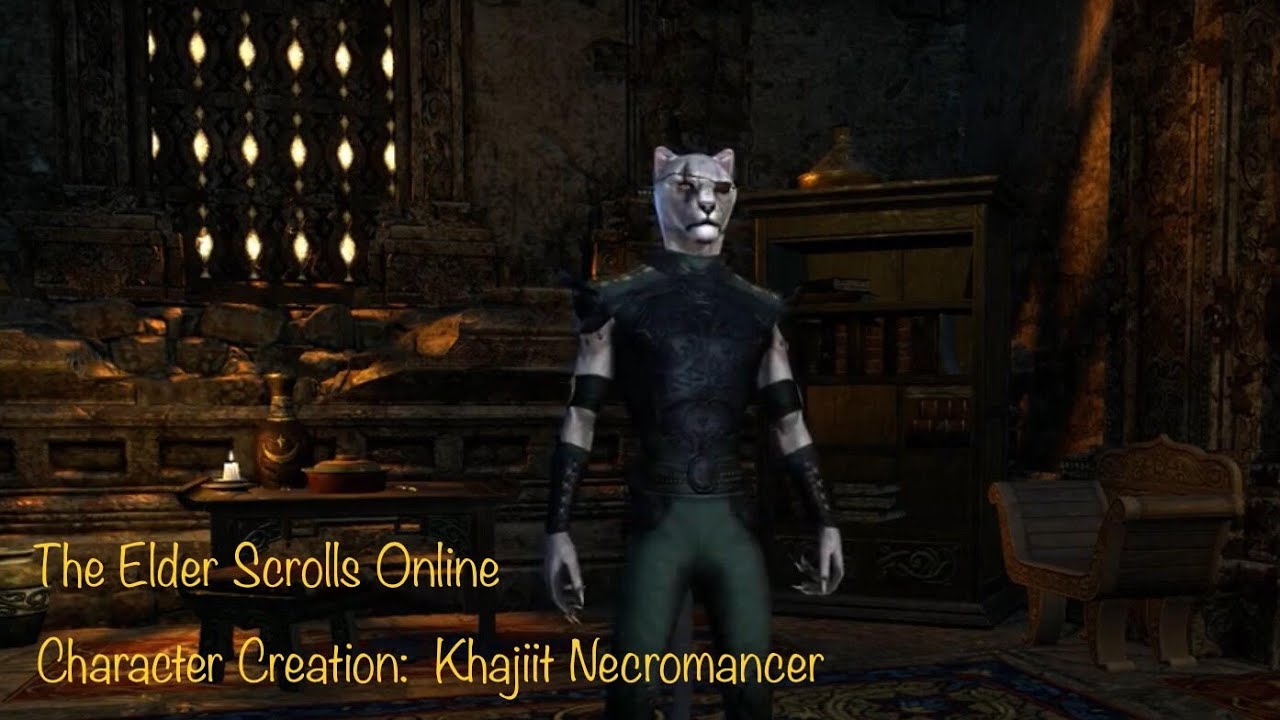 Elder Scrolls Online Character Creator:  Khajiit Necromancer