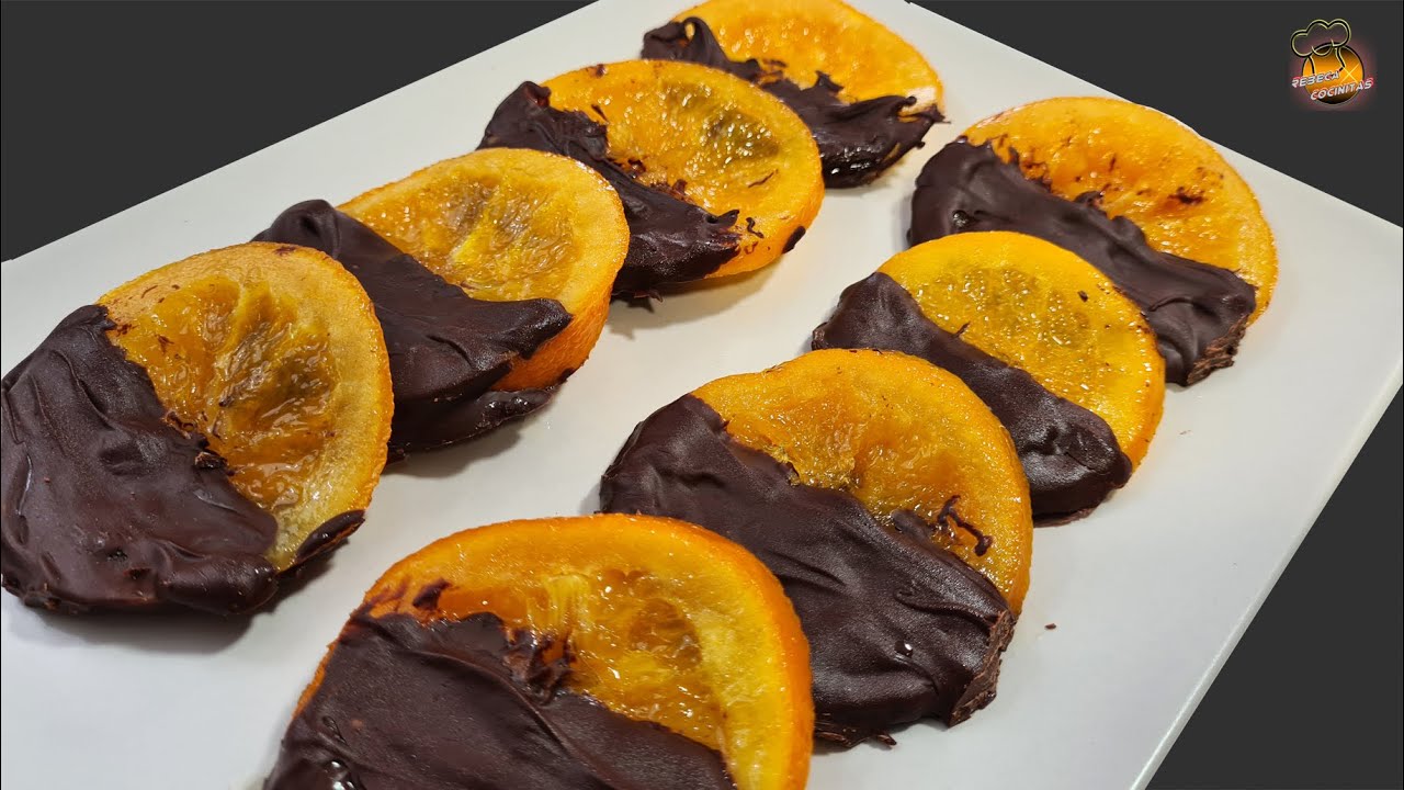 Naranjas Confitadas con Chocolate Negro🎄🎅 #navidad #recetasdenavidad #naranjasconfitadas