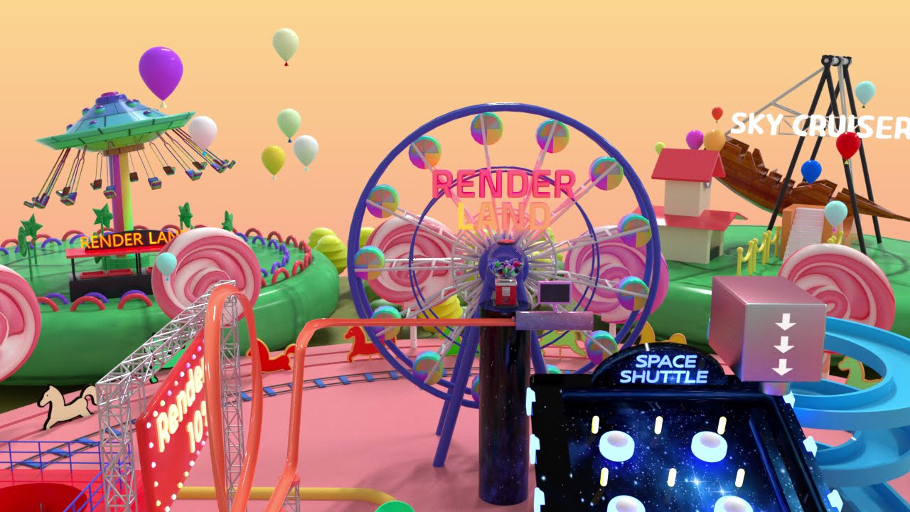 c4d 포트폴리오_어서와요! 렌더랜드(welcome to render land)