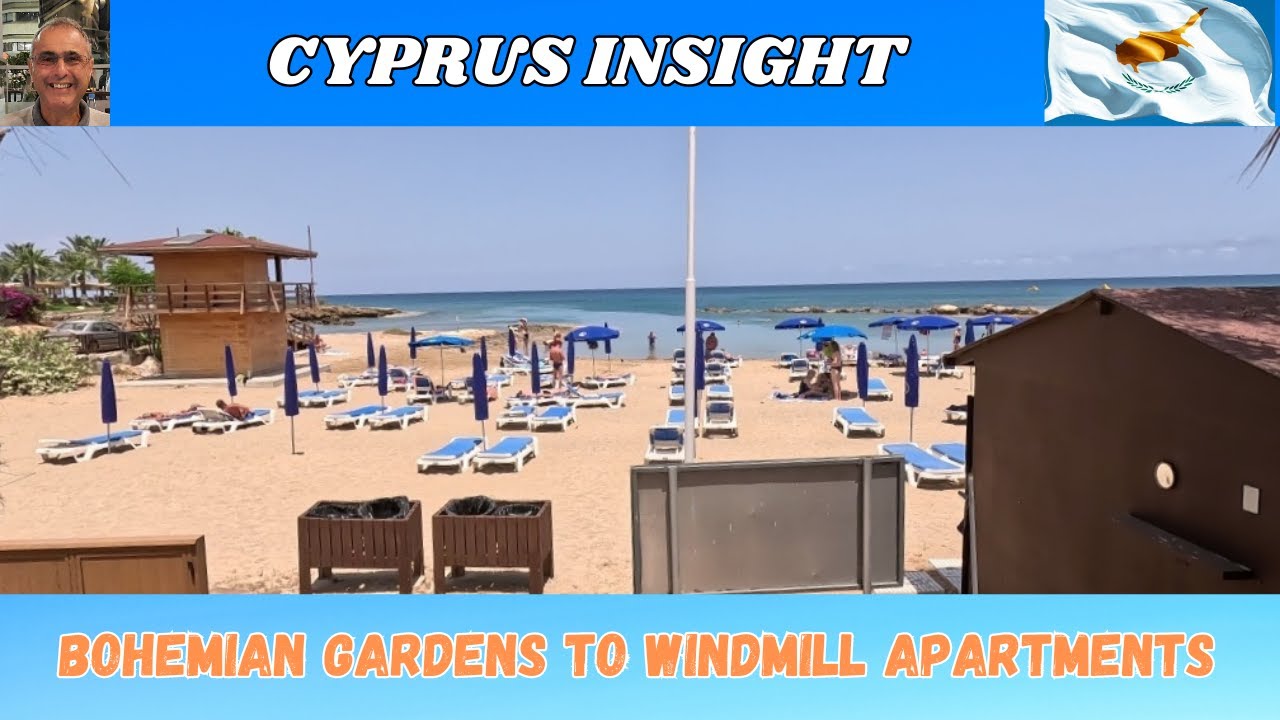 Pernera Cyprus - Walking from Bohemain Gardens to Windmill Apartments.