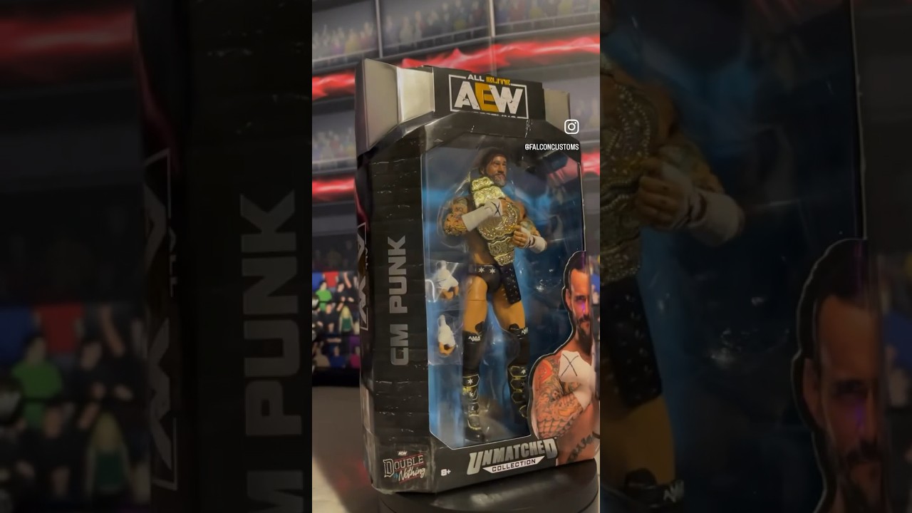 CM Punk Double Or Nothing Custom AEW Unrivaled Action Figure