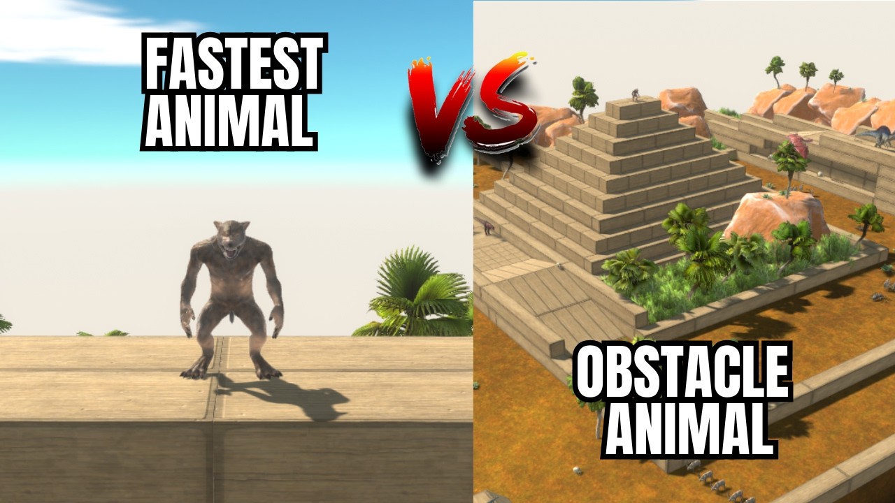 Fastest Animal VS Obstacle Animal WILL HE MAKE IT TO THE FINISH LINE- Animal Revolt Battle Simulator