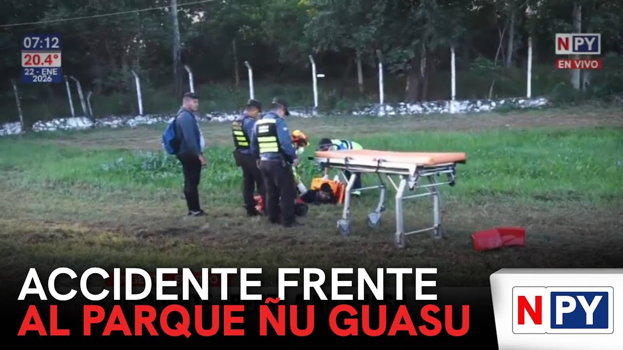 Doble accidente frente al Parque Ñu Guasu