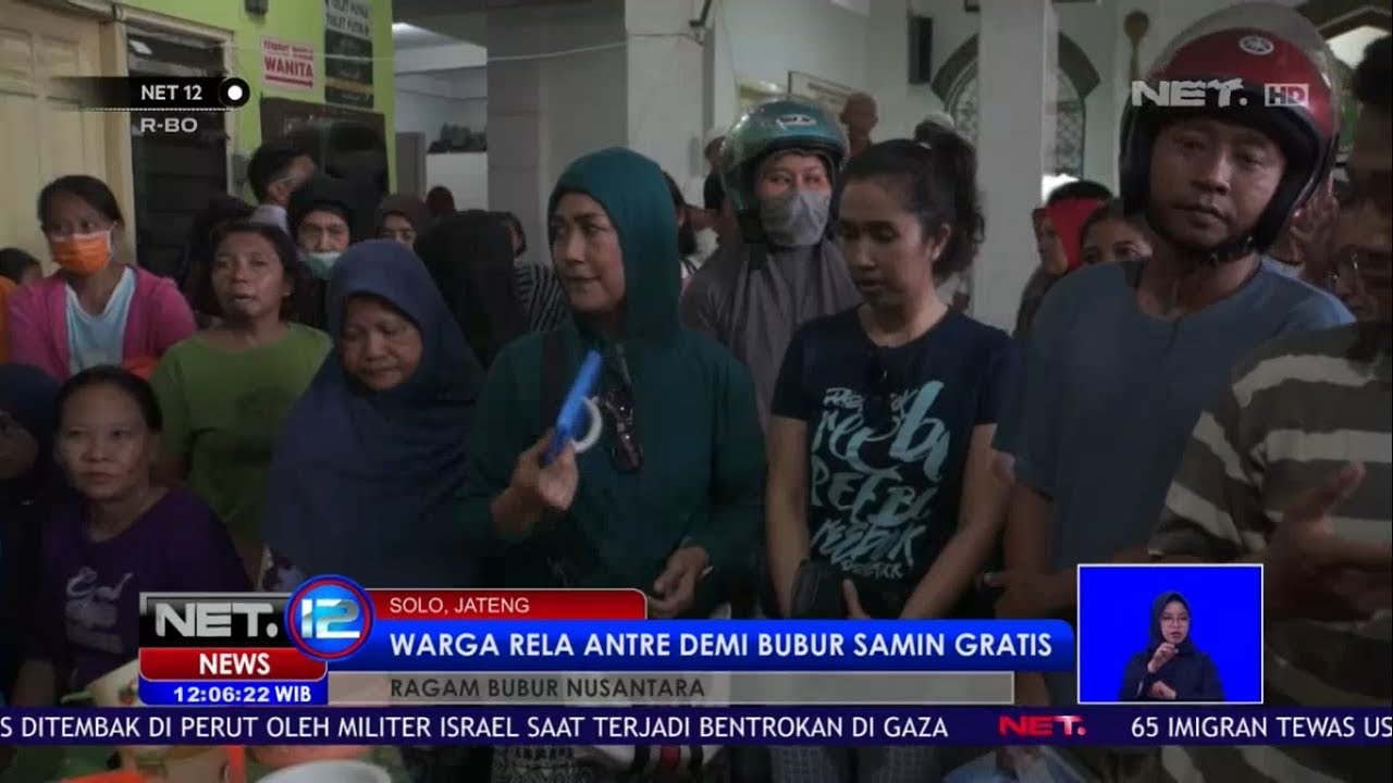 Warga Solo Rela Antre Demi Bubur Samin Gratis NET12