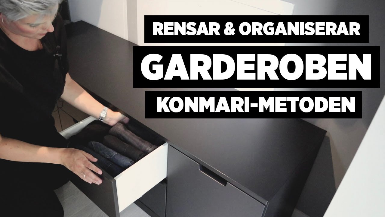 Rensar och organiserar garderoben med KonMari-metoden | declutter and simplify