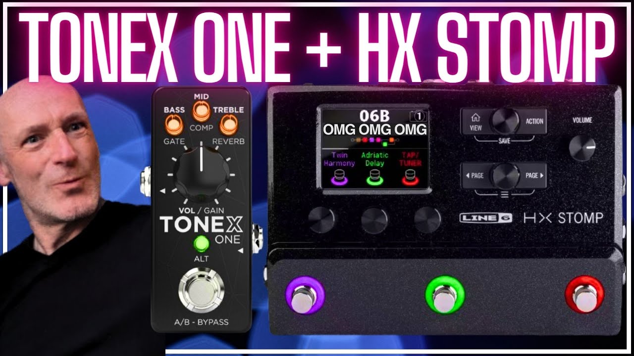 TONEX ONE PEDAL AND HX STOMP HOW TO INTEGRATE AND USE THEM TOGETHER LIVE or at HOME