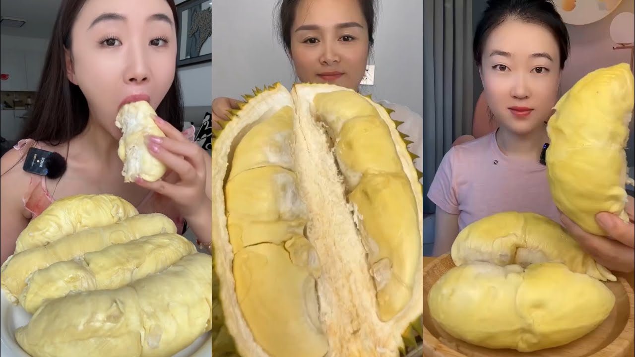SOFT FRUITS | ASMR EATING DURIAN FRUITS MUKBANG | EATING SOUNDS RELAXING FOOD